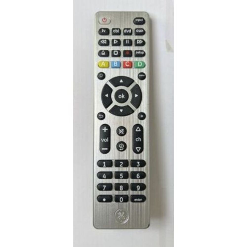 Genuine GE Universal Remote Control AUX TV DVD CBL- Battery Cover Missing